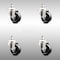 Service Caster 3 Inch 316SS Hard Rubber Wheel Swivel 10mm Threaded Stem Caster Set SCC SCC-SS316TS20S314-HRS-M1015-4 - alternate 1